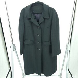 Vintage 100% Baby Llama Pea Coat 10/L Black